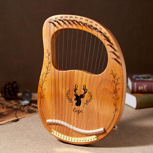 <span class=keywords><strong>Lyre</strong></span> en bois de fleur de pêcher à 16/19 cordes, style boîte électrique, petite harpe, mini Konghou, haut-parleur connectable - Product Image 6