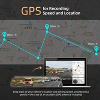 Vantrue — caméra de tableau de bord d30h, dashcam 360, avant et arrière, matière magnétique, 4k