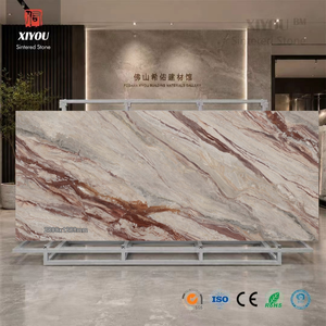 Lastra in <span class=keywords><strong>Pietra</strong></span> Sinterizzata Rossa Personalizzata da 9mm 1200x2800mm Opaca con Venature a Libro <span class=keywords><strong>per</strong></span> Soluzioni Cucine Esterne - Product Image 1