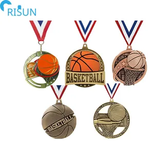 Großhandel Lieferanten Design Metall Fußball Medaille Fußball Benutzer definierte Einzigartige 3D Gold Medaillon Sport Basketball Medaillen Souvenirs Award