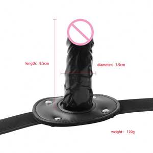 MUQU Silicone Gode Réaliste Bouche Ouverte Gag avec Verrouillable Fetish Bondage Pénis Bouche plug - Product Image 2