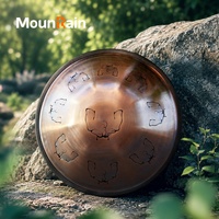 Mountain Rain Quartz 20" Butterfly Drum Metal Handpan with Musical Scale Free Case & Mallets-Handmade