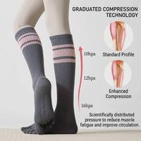 Lot de 100 paires de chaussettes de yoga et de pilates antidérapantes, respirantes, écologiques, à compression, pour studio professionnel
