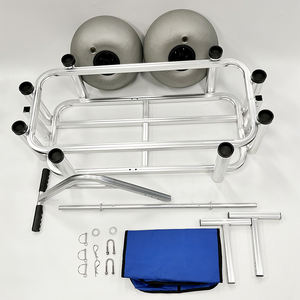 Ağır Hizmet Tipi Balon Tekerlekli Plaj Arabası, 220lbs Kapasiteli Ayarlanabilir Saplı Sörf İskele Arabası - Product Image 3