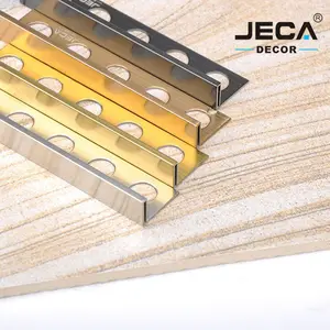 Foshan JECA Stainless Steel Tile Trim Free Sample Fashion Decorative Polished Luxury Metal Tile Trim Wall Edge Trim Free Sample