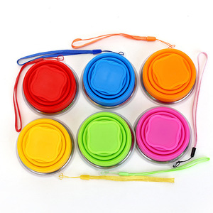 Gobelet pliable personnalisé avec logo, gadgets innovants, sans BPA, réutilisable, pliable, gobelets à café de voyage en silicone pour les sports de plein air - Product Image 2