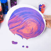 Peinture acrylique coulante à haut débit de 248ml pour artistes mélangés et prêts à l'emploi sur papier toile de verre