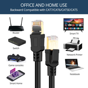 สายเคเบิลทนไฟ3M 10ฟุต CAT8 SFTP,สายเคเบิล40Gbps CAT 8 Ethernet Patch Lan RJ45เครือข่ายอินเทอร์เน็ต - Product Image 5