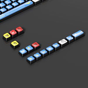 <span class=keywords><strong>Clavier</strong></span> mécanique bleu à sublimation thermique sur le thème des mechas d'anime, personnalisé, 118 touches, petit ensemble complet, transparent sur quatre côtés - Product Image 3