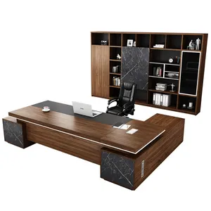 Design de luxe Bureau Patron Table En Bois Massif Bureau Bureau Exécutif Ordinateur Table De Bureau Meubles