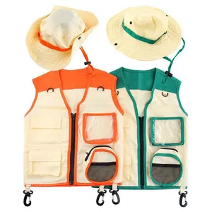 Boys and Girls Aged 3-7 Years Old Outdoor Adventure Exploriation Toys Explorer Vest Hat