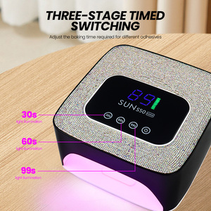 <span class=keywords><strong>Lampe</strong></span> à ongles rechargeable de luxe avec strass SUN S50 MAX, lumière rouge, sans cordon, sécheuse à ongles UV LED sans fil avec capteur automatique intelligent - Product Image 3