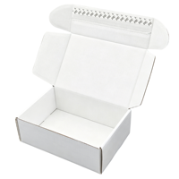 Boîte d'expédition pliable blanche personnalisée avec bande de déchirement et base auto-scellante pour l'emballage de vêtements – Fournisseur