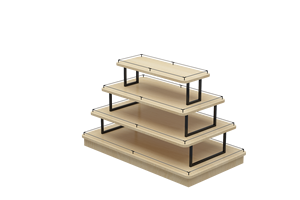 Hiện đại xách tay & thân thiện với môi 5-kệ kim loại & gỗ chống nước bán lẻ Bảng hiển thị cho cửa hàng bán hàng - Product Image 5