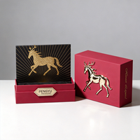 Boîte cadeau rigide personnalisée avec couvercle et base, accessoires en métal avec plaque nominative pour l'emballage de parfums et de bijoux, vente en gros, haute qualité