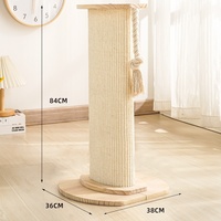 Poteau à gratter pour chat résistant à l'usure et sans poussière Cadre vertical d'escalade pour chat Jouet pour chat intégré