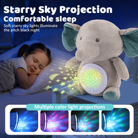 Jouets en peluche éducatifs Zhorya, jouets pour apaiser le sommeil des bébés, éléphant musical, peluche douce pour bébé, jouets de projection pour le confort des bébés