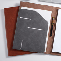 Portafolio de Cuero PU Personalizado para Oficina, con Tarjetero, Clip de Presentación, Carpeta de Archivos y Bloc de Notas, Tamaño A4