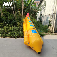 Bateau banane flottant gonflable en PVC et poisson volant remorquable pour les jeux d'eau et la navigation de plaisance jusqu'aux cavaliers Tube remorquable