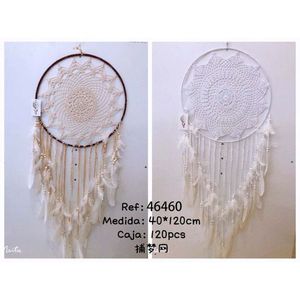 Acchiappasogni 40x120cm con Piume Bianche Decorazione da Parete - Product Image 3