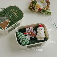 Ensemble de bougies de Noël, bougies Père Noël et bonhomme de neige, décoration de fête, mariage, festival, ornement romantique pour la veille de Noël, décoration pour la maison