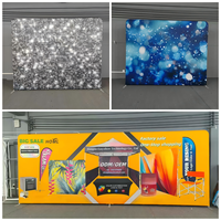 Portable 10 * 8ft Salon Présentoir Tension Tissu Stand Aluminium Droit Publicité Bannière avec Support pour Exposition