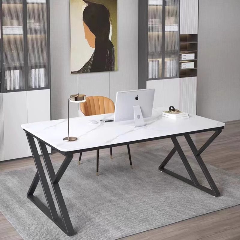 Matte white metal stand