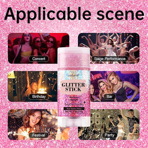 Bâton de paillettes fines imperméables longue durée rose pour le <span class=keywords><strong>visage</strong></span>, le corps, les cheveux, les yeux et les lèvres - Product Image 5