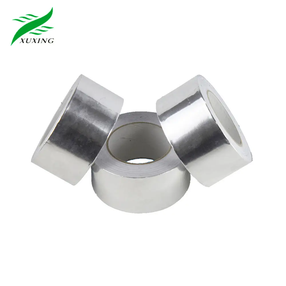 Chịu Nhiệt Tự Dính Bạc Duct Tape Không Thấm Nước Và Chống Cháy Sợi Thủy Tinh Vải Gia Cố Aluminum Foil Tape