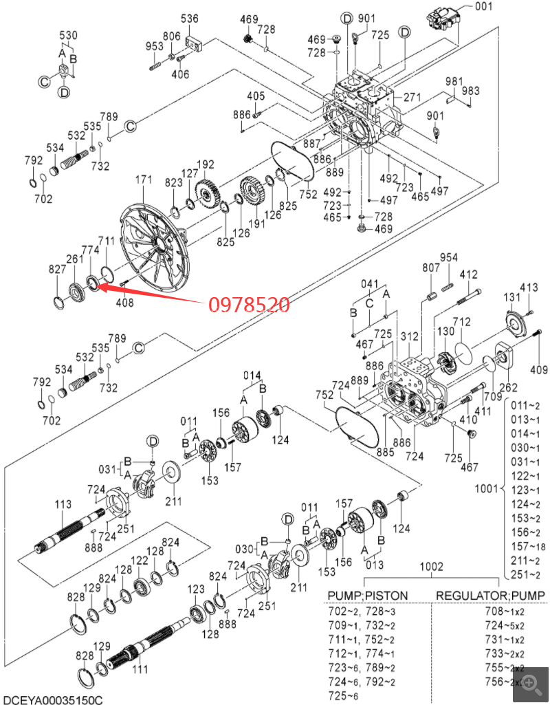 Original Excavator Hydraulic Main Pump Parts Oil Seal