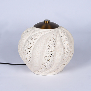 Handcrafted Ceramic <b>Table</b> Lamp with Hollowed-Out Design Warm <b>LED</b> interior decorative lighting <b>bedside</b> lamp modern luxury <b>table</b> - Product Image 6