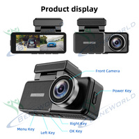 Approvisionnement d'usine 3.2 "voiture DVR DashCam avec double objectif avant et arrière 4K + 1k Wifi voiture boîte noire App contrôle voiture Dash Cam
