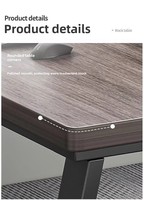 Bureau d'ordinateur individuel tendance en bois foncé, plateau lisse et sans joint, haute résistance à la charge