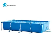 STARMATRIX מפעל קל התקנה ידידותי לסביבה PVC ילד מעל קרקע פלדת מתכת מסגרת בריכת סט קאדר piscine