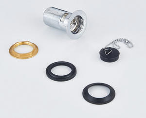 Accesorios de baño de 2/4 ", tapón de fregadero de recipiente de elevación extraíble, residuos de lavabo de drenaje con orificio de desbordamiento - Product Image 5