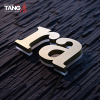 Letras de Canal Invertido Personalizables, Acero Inoxidable Electrochapado en Oro, Resistentes al Agua IP65 para Exteriores, Iluminación 3D para Empresas