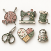 Broches personnalisées en émail pour artisans, quilters, clubs, ateliers, cadeaux et collectionneurs