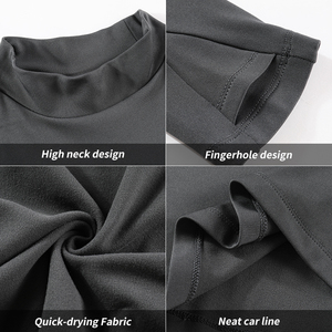 Camisetas Deportivas de Manga Larga para Hombre, de Poliéster de Alta Calidad, con Cuello Alto, para Entrenamiento Físico - Product Image 6