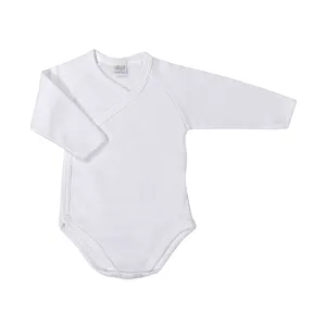 Toptan Ellepi marka % 100% pamuk yumuşak kumaş ve rahat uydurma termal uzun kollu wrabodysuit Bodysuit