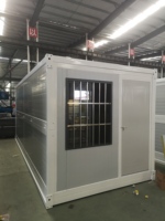 Maison conteneur pliable, bâtiment préfabriqué portable avec structure en acier galvanisé pour projets extérieurs