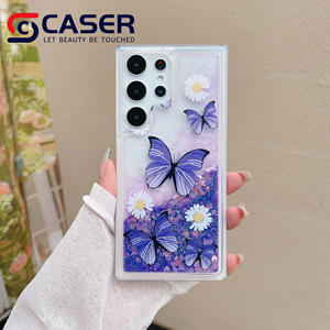Trasparente liquido sabbie mobili Bling viola paillettes fiore cassa del telefono per <span class=keywords><strong>Samsung</strong></span> S24 S23 S22 A32 <span class=keywords><strong>A54</strong></span> telefoni cellulari - Product Image 2