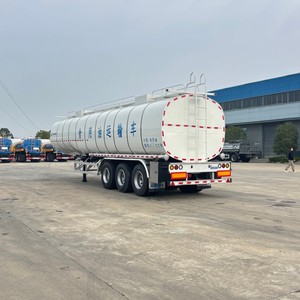 รถพ่วงบรรทุกน้ำมันปรุงอาหารแบบมีฉนวนกันความร้อน 3 เพลา ขนาด 40 ลูกบาศก์เมตร 45 ลูกบาศก์เมตร สำหรับบรรทุกน้ำมันเชื้อเพลิงและวัตถุไวไฟ เกรดสำหรับอาหารและผัก พร้อมชั้นฉนวนกันความร้อน - Product Image 6