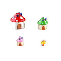 Fée Jardin Champignon Maison Mignon 4 Tailles DIY Résine Maison De Poupée Décoration Miniature Micro Gnome Terrarium Maison Champignon Château