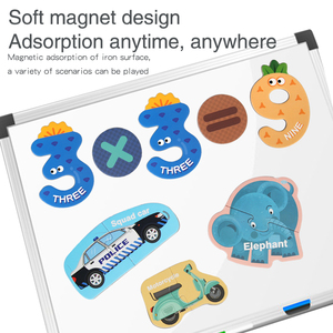 子供向けスペル学習ゲーム 可愛い動物 数字 アルファベット ABC マグネット 磁石文字 冷蔵庫用 - Product Image 2
