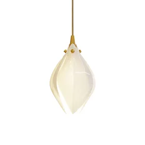 2021 new Nordic designers white creative ceramic petal chandelier hotel lobby restaurant stair lamp
