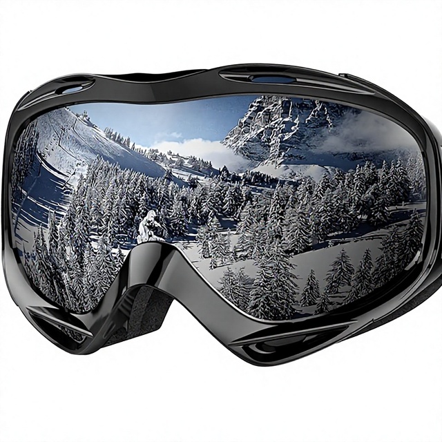 Outdoor Master OTG Ski Goggles Men Women Youth | Anti-fog UV400 Scratch Resistant TPU Polycarbonate Frame Helmet Compatible Snow