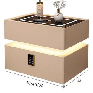 Wholesale Modern <strong>Grey</strong> Wooden Wireless Charging Beside <strong>Table</strong> Smart Night Stand <strong>Set</strong> <strong>of</strong> <strong>2</strong> Luxury Nightstand - Product Image 6