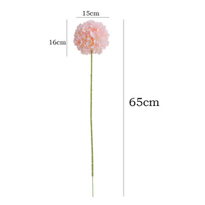 Fleurs d'hortensia artificielles Greenway en soie, branche unique, blanc et violet clair, style nordique, décoration de mariage - Product Image 5