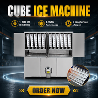 Machine à glace carrée de 3 pouces avec système d'emballage semi-automatique (CV3000), glaçons, carrés, 3 tonnes