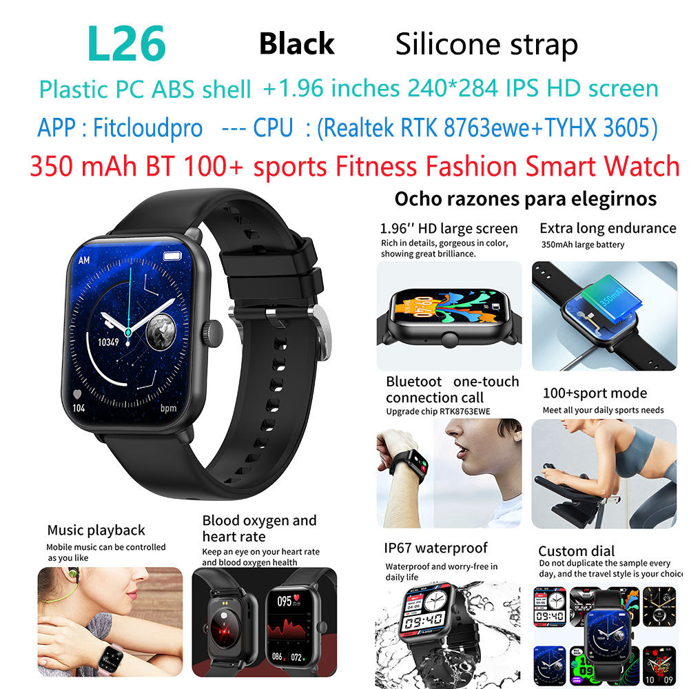 L26-bt-call-phone-fashion negro -- Sport-Smart-Watch